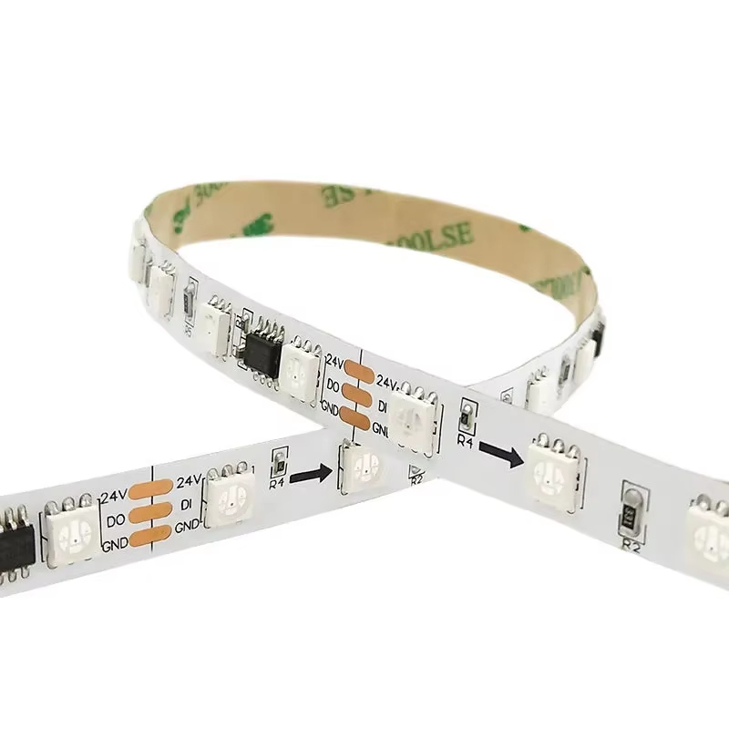 Dream Color 5050 RGBW RGB Ws2811DMX512 Addressable LED Strip Light USB 10mm 60LEDs/meter SPI Copper for Project Decoration DC24V