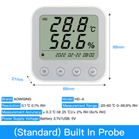 Thermomètre et hygromètre numérique de laboratoire, pour entrepôt, atelier, pharmacie, avec USB et sonde de capteur, 1 pièce
