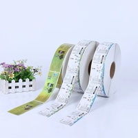 Autocollant d'étiquette étanche personnalisé en PVC Feuilles de papier Rouleau d'autocollant pour bouteille cosmétique