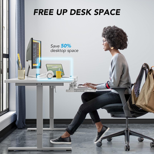 Keyboard Tray Under Desk Pull Out with Extra Sturdy <b>C</b> <b>Clamp</b> Mount System - Product Image 3