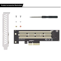 Adaptador TEUCER NVMe M.2 NVMe SSD a Tarjeta de Expansión PCIe 4.0 X4/X8/X16 con Estado de Stock, Molde Privado de 10x10x10mm