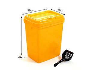 Récipient hermétique <span class=keywords><strong>pour</strong></span> le stockage des aliments <span class=keywords><strong>pour</strong></span> animaux de compagnie avec couvercle rabattable Poubelle en plastique de grande capacité <span class=keywords><strong>pour</strong></span> les aliments secs <span class=keywords><strong>pour</strong></span> chiens et chats - Product Image 5