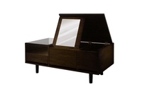 Table à thé/table basse en bois, meuble de rangement multifonctionnel pour salon moderne, surface en verre, vente en gros
