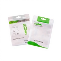 Câble de données USB neutre réutilisable, sac d'emballage cadeau en plastique PA/AL/CPP à fermeture éclair auto-scellante pour accessoires de téléphone portable