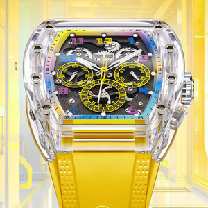 Men Fashion <b>Mechanical</b> Wrist <b>Watch</b> Luxury Casual Diamond Inlaid Men Wrist <b>Watch</b> - Product Image 1