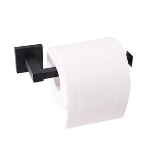 Porte-papier toilette noir Saint Ruijia, carré, en alliage de zinc, à fixer au mur, pour salle de bain et cuisine - Product Image 4