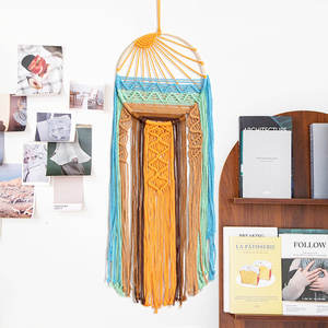 Macramè <span class=keywords><strong>parete</strong></span> appesa giallo Tie-Dye tramonto decorazione della <span class=keywords><strong>parete</strong></span> per arazzo <span class=keywords><strong>soggiorno</strong></span> decorazione della <span class=keywords><strong>parete</strong></span> - Product Image 3