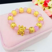 Bijoux en or de Dubaï Bijoux plaqués or Laiton plaqué or Accessoires Kirin Bracelet Couple Fashion Factory Wholesale