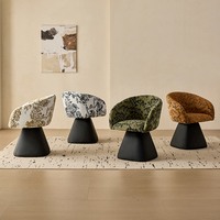 Tabouret de coiffeuse en métal de style italien avec dossier rotatif, chaise de maquillage de luxe haut de gamme avec fonction antidérapante pour la chambre à coucher