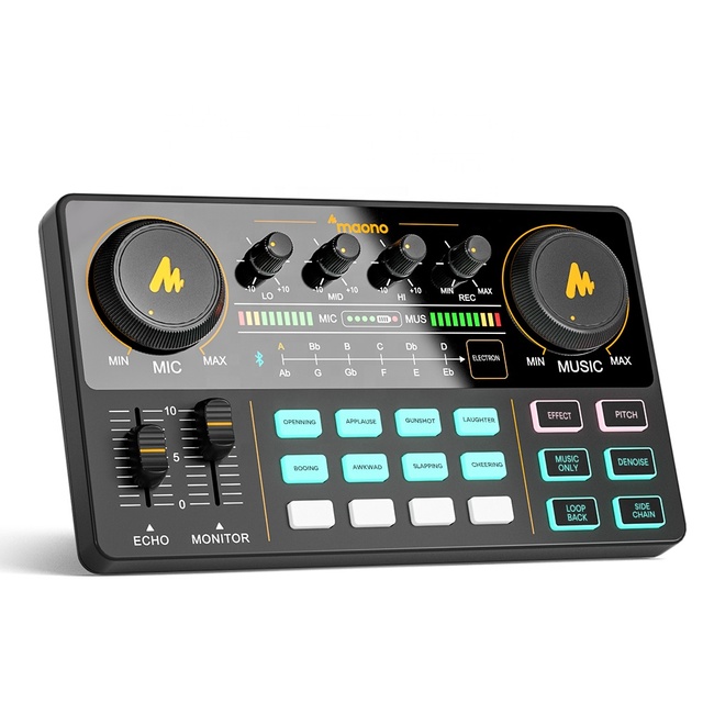 MAONOCASTER Audio Interface Recording Studio Sound Card Audio Interface Multi-Channel Mixing Streaming Sound Card Podcast Mixers