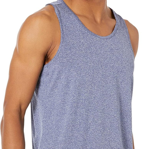 Haute qualité conception personnalisée hommes séchage rapide écologique Anti-boulochage Gym Fitness débardeur respirant tricoté col rond décontracté - Product Image 1