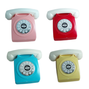 Telefono Fisso Vintage <span class=keywords><strong>Anni</strong></span> '<span class=keywords><strong>60</strong></span> Classico Verde Frutta in Plastica ABS Ecologica con Tasti Grandi e Funzione Flash/Riutilizzo, Ideale per Arredamento Casa e Hotel - Product Image 6