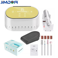 JIMDOA Meilleure Vente Transfrontalière Professionnelle Ponceuse à Ongles Électrique Haute Puissance 60W 35000 tr/min avec Brosse en Carbone et Faible Bruit