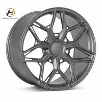 Jantes en aluminium forgé 6061-T6 personnalisées, noir brillant, 18-24 pouces, design étoile complexe, jantes de luxe pour BMW Audi Porsche