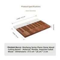 Planche à découper et bloc de préparation en bois de style piano, épaisseur 2,0 cm, durable et antibactérien pour la cuisine