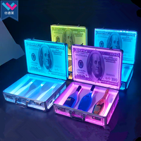 Présentoir à bouteilles LED T-Worthy pour 3 bouteilles, boîte de glorification pour champagne, pour KTV, boîte de nuit, fête, présentoirs pour argent en dollars