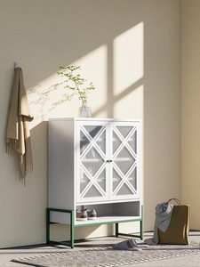 Оптовая продажа, бестселлер, <span class=keywords><strong>2</strong></span> двери, современный дизайн, металлический шкаф для обуви, шкаф для хранения в гостиной - Product Image 4