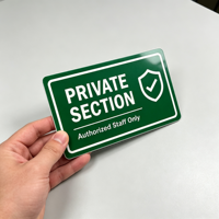 Autocollants de sécurité en PVC durables et personnalisés, section privée, personnel autorisé uniquement, autocollants en PVC pour usine, bureau, entrepôt