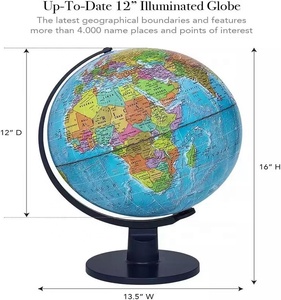 Globo Terrestre Educativo <span class=keywords><strong>di</strong></span> Alta Qualità da 32CM con o <span class=keywords><strong>Senza</strong></span> Luce LED - Product Image 2