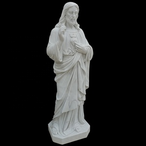 Sagrado Corazón de Jesús y María de Mármol a Tamaño Real para Exteriores en Venta SH-R030 Sagrado Corazón de Jesús a Tamaño Real SH-R030 - Product Image 5