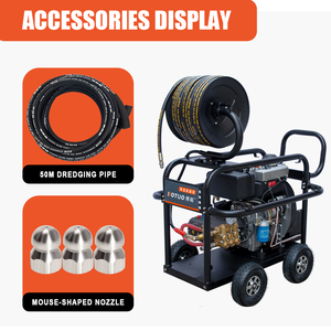 Factory Direct Sales 22HP Sewer Jetter 150Bar 50LPM Industrial Pipe Machine for Large Sewer Line Unclogging High P - Product Image 2