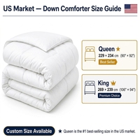 Couette en duvet de canard 50% personnalisée en gros, moelleuse, respirante, toutes saisons, douce, hypoallergénique, anti-évasion de duvet, directement de l'usine, OEM ODM