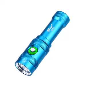 New Aluminum LED Diving Flashlight Underwater Scuba Lamp Portable Mini Diving Torch Underwater 50m 18650 Diver Torches