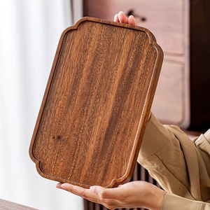 Custom Made Black Walnut Wood Solid Wood <b>Tray</b> For <b>Tea</b> Set Serving With Teapot And Cups - Product Image 3