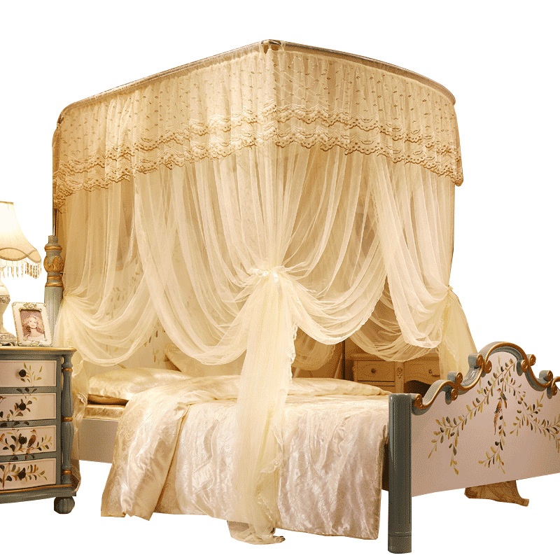 Роскошные направляющие для слайдов москитные сетки для King Queen полноразмерные спальные занавески для двуспальной кровати