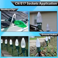 C9 1000FT Guirlandes lumineuses de décoration de fête de mariage en plein air E17 SPT-2 lumières led pour bobine de guirlande lumineuse de noël