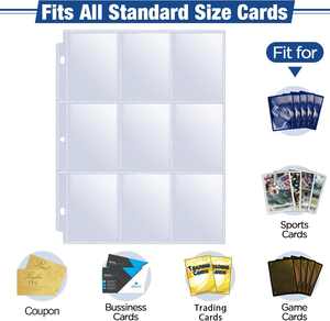 Venta al por mayor de fábrica: Paquete de 50 fundas de 9 bolsillos de doble cara para <span class=keywords><strong>tarjetas</strong></span> coleccionables TCG, MTG y <span class=keywords><strong>tarjetas</strong></span> de juegos deportivos - Product Image 4