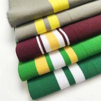 Manchette de garniture côtelée rayée haut de gamme 97% polyester 3% spandex personnalisée utilisée comme accessoires vestimentaires