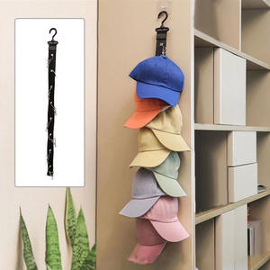 Crochets et rails de rangement muraux pour chapeaux, organisateur de casquettes à clipser, taille personnalisable, pour chambre, entrée, placard - Product Image 5