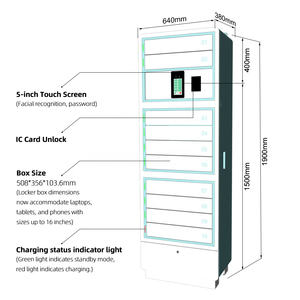 Gabinete de Carga Metálico para Educación, Carga Rápida USB-C con Indicadores LED y Acceso Seguro - Product Image 2