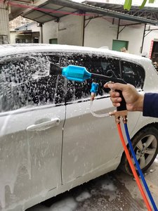 หัวฉีดโฟมแบบสองห้องพรีเมียม 60-120 PSI สำหรับล้างรถแบบไม่สัมผัส โฟมหนาแน่น 6.5 * 10 มม. สายลม 6.5 * 10 มม. สายน้ำ 8 * 12 มม. - Product Image 6