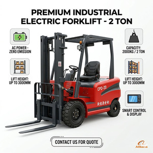 Zware 2-tons elektrische heftruck op batterijen, palletreachstacker, hydraulische vorkheftruck voor logistiek - Product Image 1