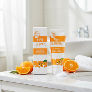โฟมล้างหน้า qyoqyo tangerine Bright moist สำหรับผิวแพ้ง่ายเพิ่มความสดชื่นดูแลรูขุมขน-K-Beauty kbeauty - Product Image 3