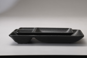 2025 <span class=keywords><strong>nuovo</strong></span> Design opaco 3-Grid diviso melamina piatto salsa piatto antipasto Hot Pot fritti Malatang Sushi piatto ristorante asiatico - Product Image 2