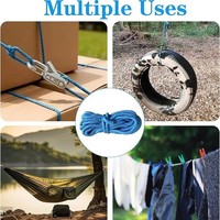 Cordon de tension réglable en acier inoxydable avec boucle à came autobloquante réfléchissante pour tendeur, étanche et portable pour camping et activités de plein air