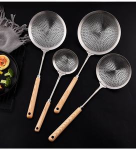 עץ ידית SUS304 נירוסטה מטבח בישול תשמיש סט בישול כלי - Product Image 5