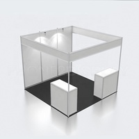 Stand modulaire en aluminium à 8 piliers, cloison de séparation à montage rapide pour exposition commerciale 10x10