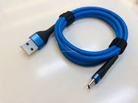 Cable de Carga Rápida USB 3A Azul de Aluminio de Alta Calidad con Diseño Trenzado y Revestimiento de Nailon para iPhone 14/15/16