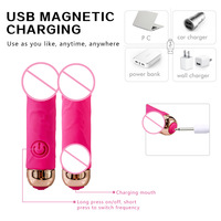 Vibrateur miniature puissant pour femmes avec 10 vitesses, rechargeable, écologique, silencieux et étanche, vibrateur à balle pour le plaisir