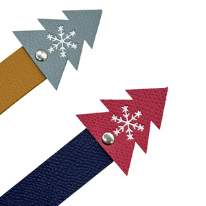 Marcapáginas Navideño para Regalo de Profesoras Lectoras, Bonito Marcapáginas con Forma de Árbol de Navidad, Regalos para Mujeres, Marcapáginas de Cuero con Forma de Manzana Roja - Product Image 5