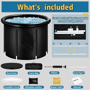 Athletes Portable Recovery Ice Water <strong>Bath</strong> PVC <strong>Inflatable</strong> Ice <strong>Bath</strong> Tub for Adults Portable Ice <strong>Bath</strong> - Product Image 5