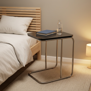 โต๊ะกาแฟโครงโลหะอุตสาหกรรมสมัยใหม่พร้อมท็อปไม้ MDF - Product Image 2