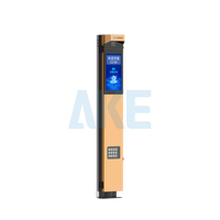 Système de reconnaissance de plaques d'immatriculation tout-en-un AKE avec écran LED, barrière, caméra et connexion réseau TCP en acier inoxydable