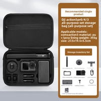 Sac de rangement et étui de protection pour Osmo Action 5 avec matériau en toile EVA, bandoulière portable pour accessoires de caméra sportive