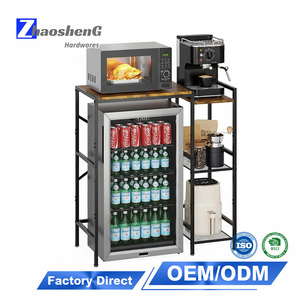 Refrigerador de Bebidas de Fábrica OEM, Mesa de Bar para Café, Mueble para Vino, Soporte para <span class=keywords><strong>Microondas</strong></span>, <span class=keywords><strong>Mini</strong></span> Refrigerador, Estantes de Almacenamiento para Cocina - Product Image 1