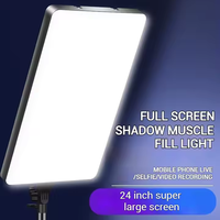 Éclairage de photographie à intensité variable de 19 pouces Panneau LED de studio portable de 10 pouces 3200K-5600K Lumière de caméra ultra lumineuse pour la photographie